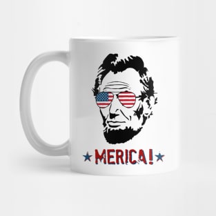 4th of July Shirts for Men Lincoln Abraham - Merica ! Mug